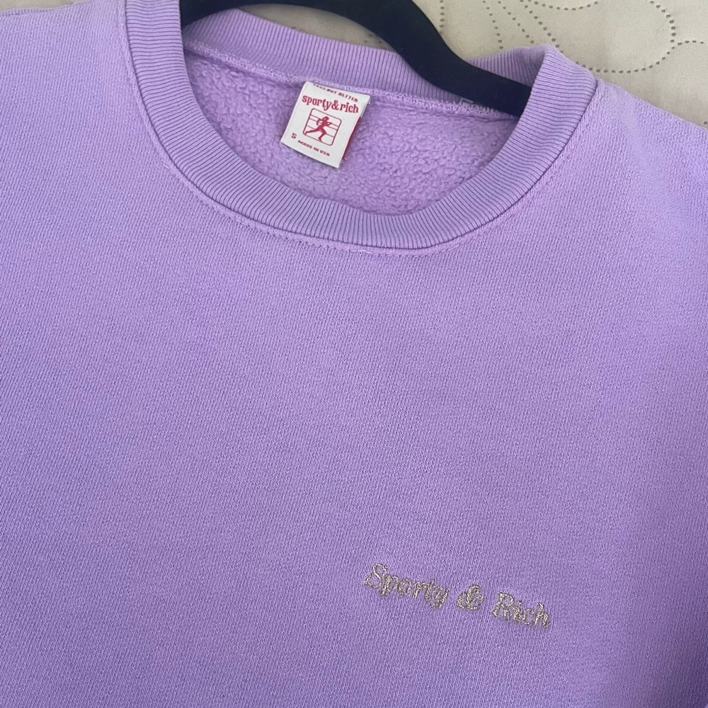 Sporty & Rich crewneck light purple/violet
